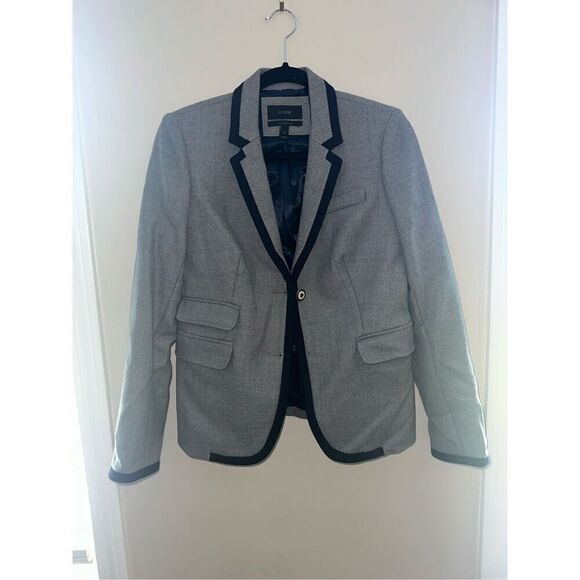 J.Crew Women’s Schoolboy Wool Blazer Gray Size 6 * - Picture 1 of 7